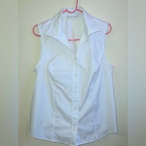 Chicos Sleevless White Blouse Womens Size:2 (Large) Workwear Top